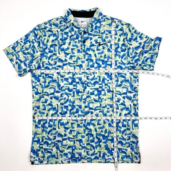 NIKE GOLF TOUR DRI-FIT CONFETTI PRINT POLO SHIRT Size Medium - Picture 10 of 11